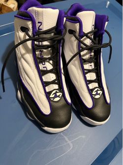 Jordan Pro Strong White Black Electro Purple