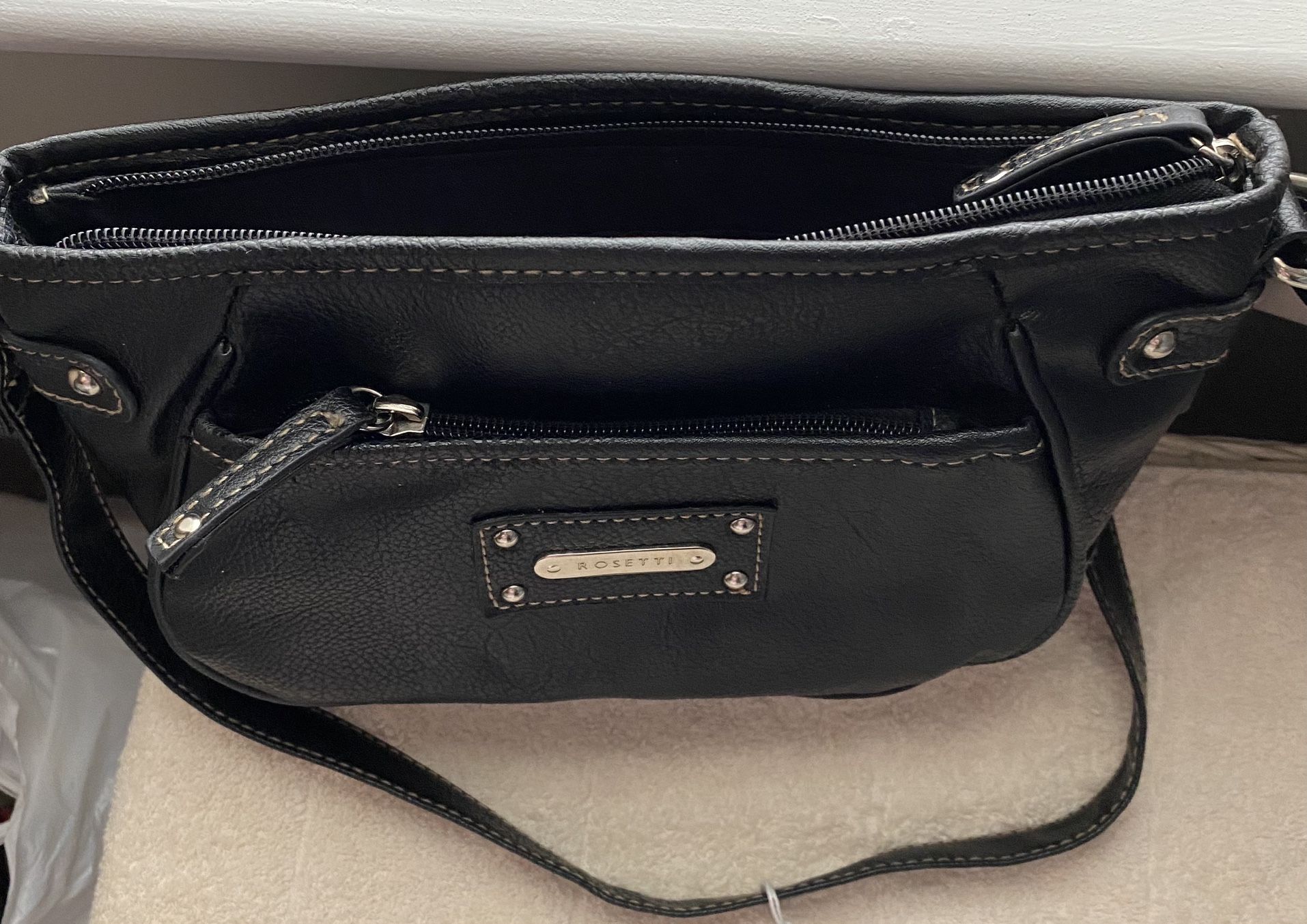 Rossetti Leather Handbag . Like New . Plenty Of Storage Space