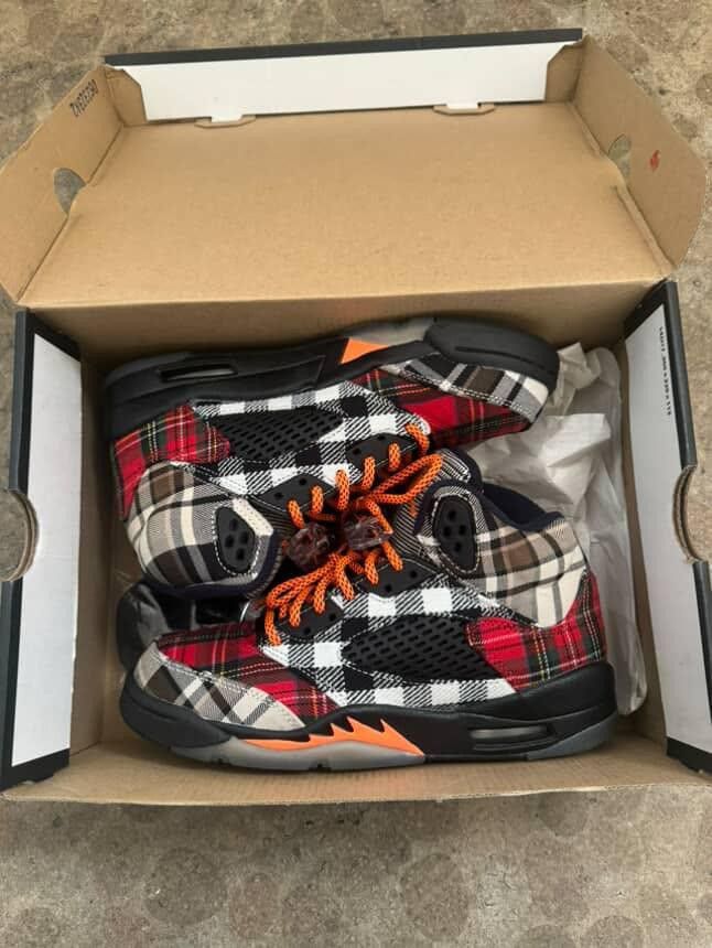 Air Jordan 5 Retro Plaid Size 5Y Only Asking $90