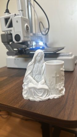 3D Printed Virgin Mary Candle Holder