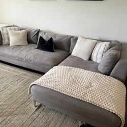 Gray Sectional couch 