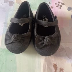 Teeny Toes Black Shoes Size 3w 