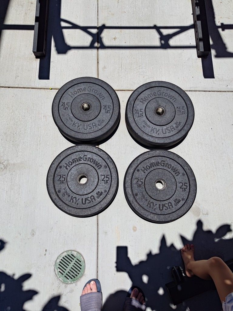 Homegrown Lifting 45lb 25lb Hi-Temp Bumper Plates
