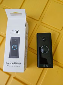 Ring doorbell wired black