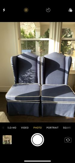 Upholstered chairs perfect condition no spots or blemishes anywhere