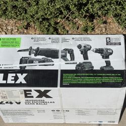 FLEX FXM404-2A Brushless 24v Li-Ion Cordless 4-Tool Power Tool Combo Kit