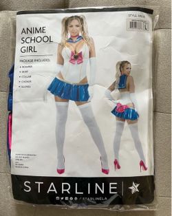 Salior Moon Women’s Anime School Girl Costume Size L Brand New