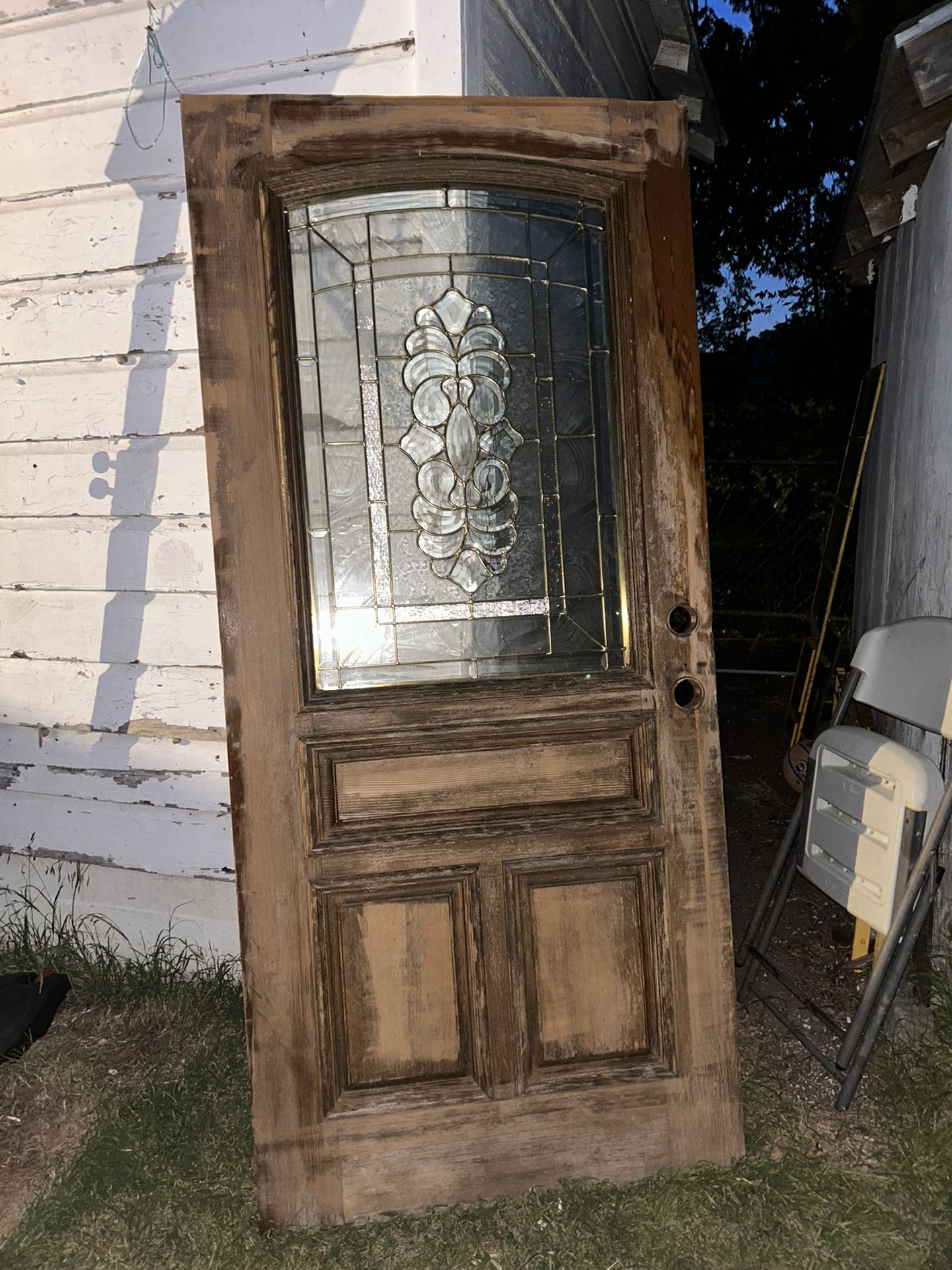 Custom Solid Wood Custom Glass Exterior Door