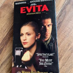 Evita Vhs Starring Madonna & Antonio Banderas
