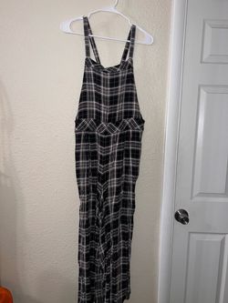 Torrid Black and White Plaid Wide Leg Jumper