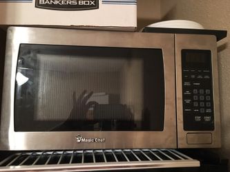 Chrome Microwave. Magic Chef.