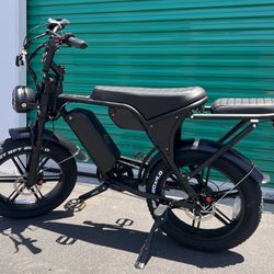 Electric Ebike (Dual battery/Extended Seat) (Retro Style) 1000 Peak Watt Motor 32mph, 30ah Battery (Total) 