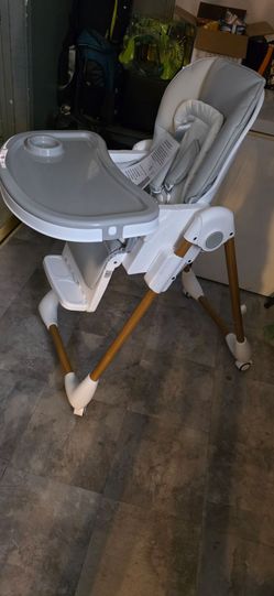 Baby High Chair with Tray and Wheels