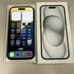 Apple iPhone 15 (Black) 128GB Unlocked - 100% Battery - AppleCare Warranty 