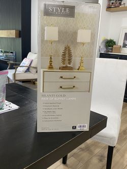 Silanti Gold Pair Of Buffet Lamps