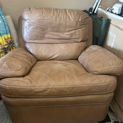 Leather recliner