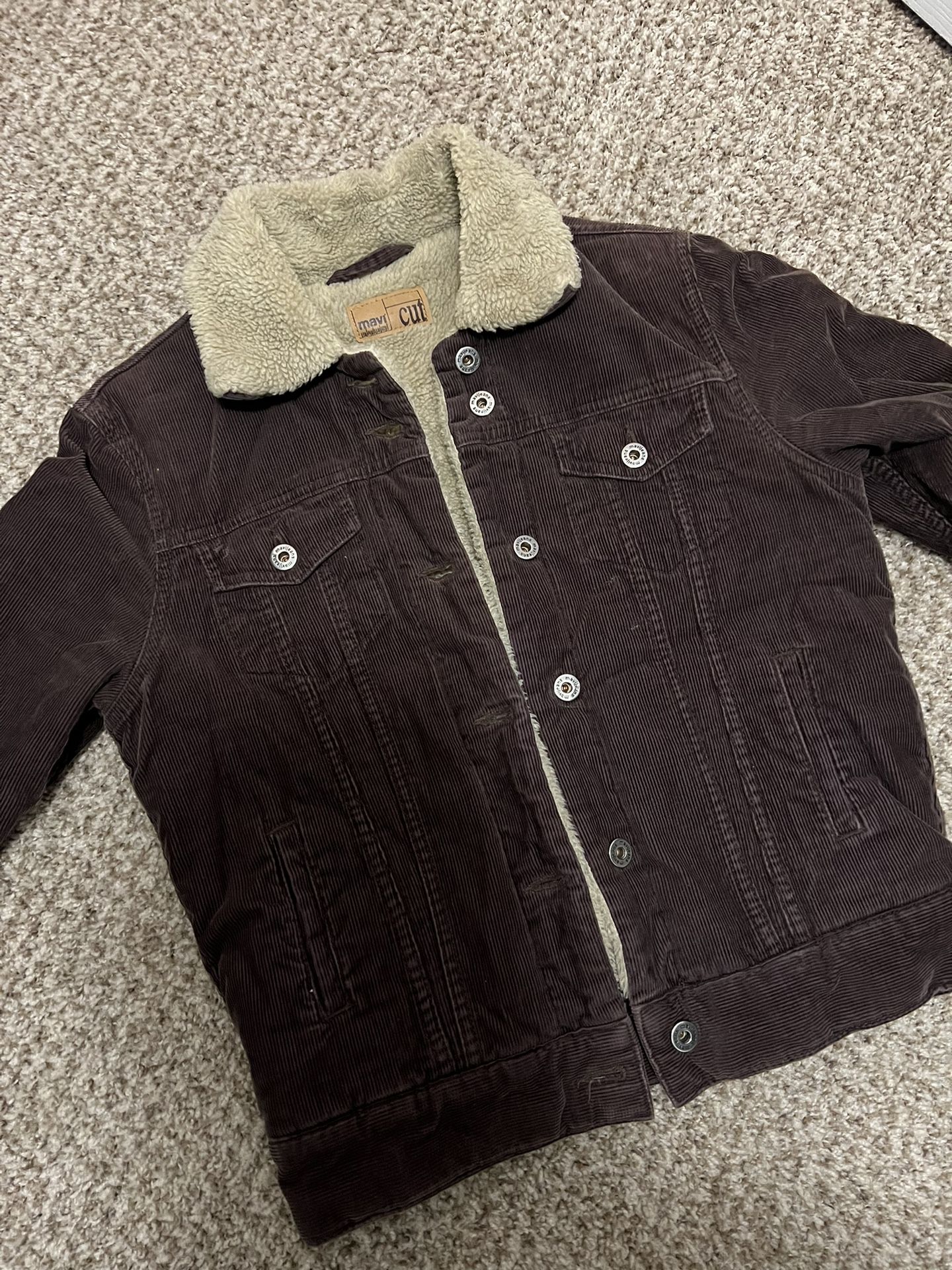 Vintage Fleece Sherpa Lined Corduroy Denim Jacket 