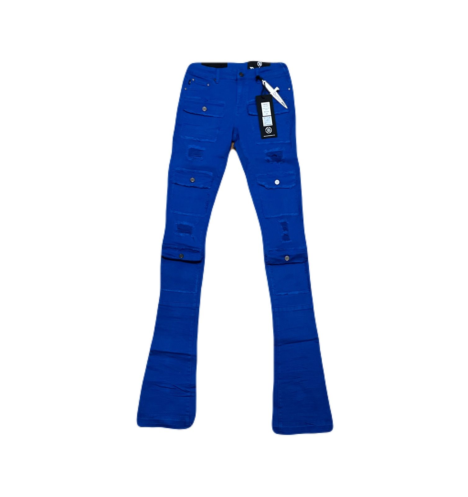 Doctrine Savant Royal Blue Superstack Men’s Jean’s Size 32