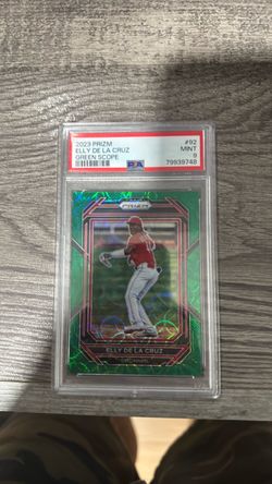 Elly de la Cruz 2023 green scope prizm psa 9