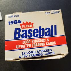 Box Of 1986 Fleer Baseball Cards
