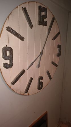 Large Farmhouse rustic Wall Clock