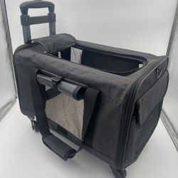Pet Carrier With Wheels, 18x11x11 Inches, TSA Approved For In Cabin Air Travel,