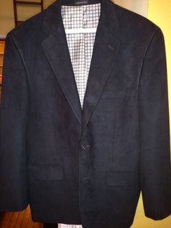 Black suede men's sport coat/jacket - 40R