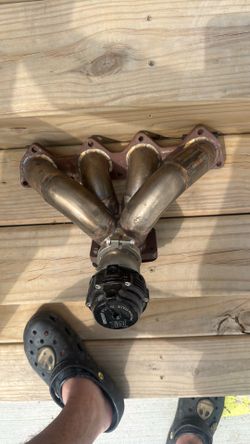 Auto works h22a turbo manifold with Tial