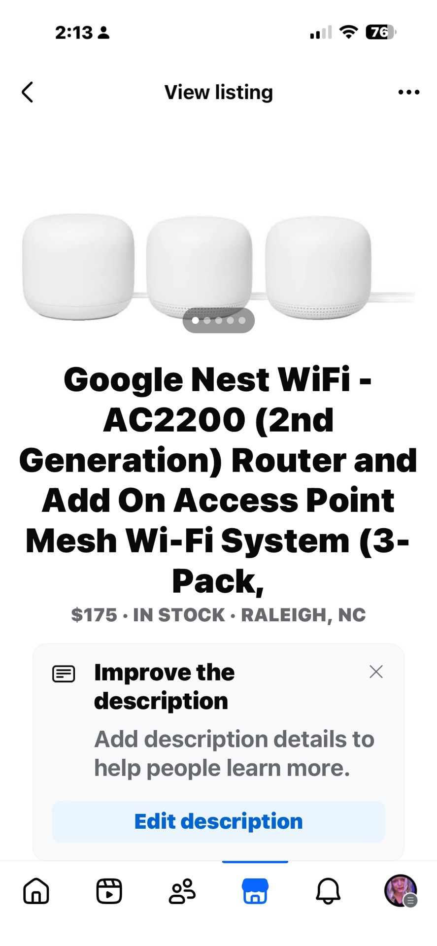 Google Nest WiFi Router Access Point Mesh Network 