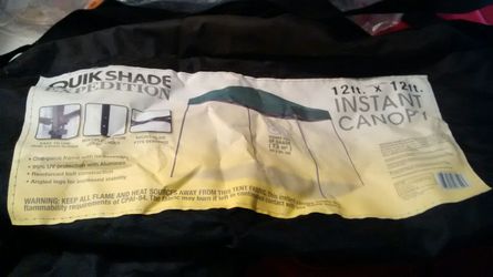Shade cover only. Used once and my frame broke. Fits 12 x 12