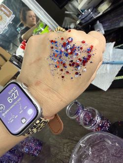 4th of July glitter hair gel
