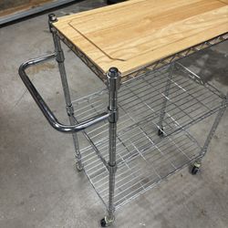 Rolling Cart With Cutting Board
