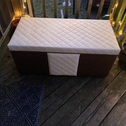 Mid Century Modern Chest W/ Quilted Print 