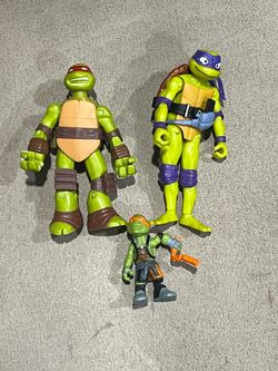 Teenage Mutant Ninja Turtles tmnt Action Figures Lot of 3
