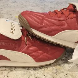 100% AUTHENTIC Men's Puma Fenty VL Club Red Premium Leather Size 9.5 BRAND NEW DS $120
