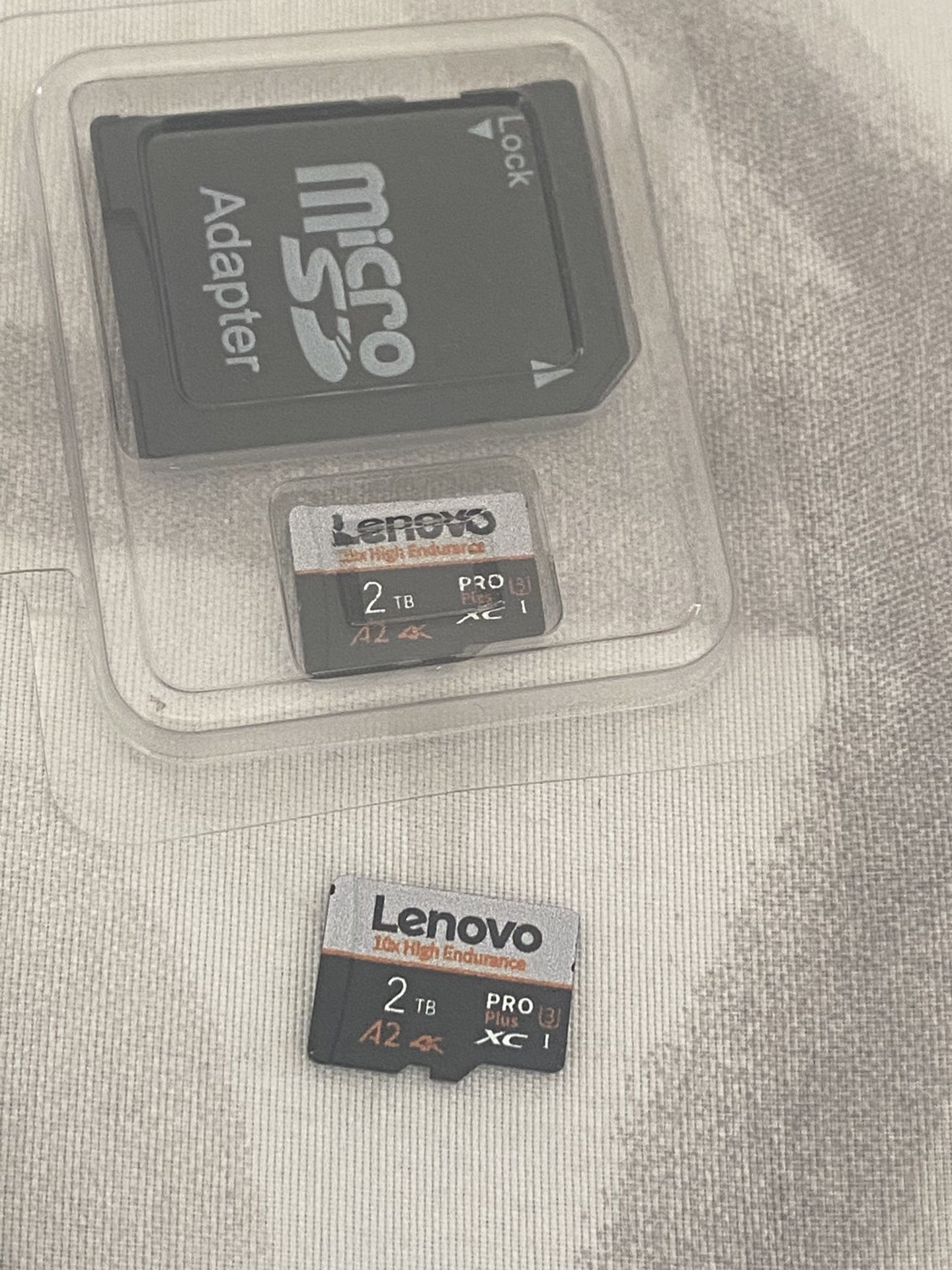 Two New Lenovo Micro SD 2TB for phones , camera, drone, nintendo switch 
