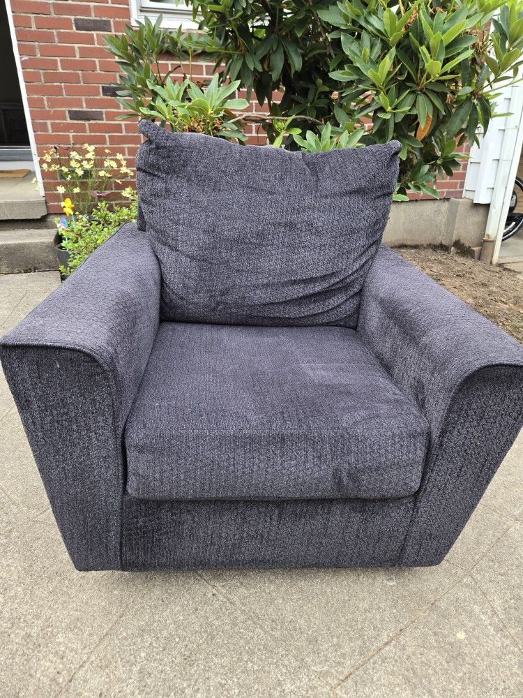 Ashley Cozy Slate Armchair Chenille