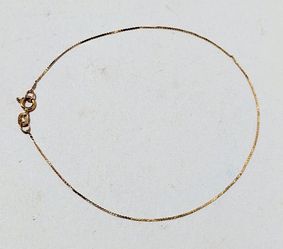14KT Yellow Gold Chain Bracelet 6" VERY Thin Minimal Lightweight ITALY