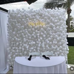 Pared Blanca De Flores Boda White Flower Backdrop 