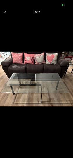 Large glass coffee table
