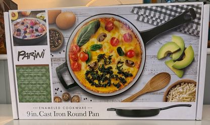 Parini NEW 9 in. Cast Iron Round Pan