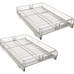 NIB Set Of 2 Sliding Cabinet Organizers