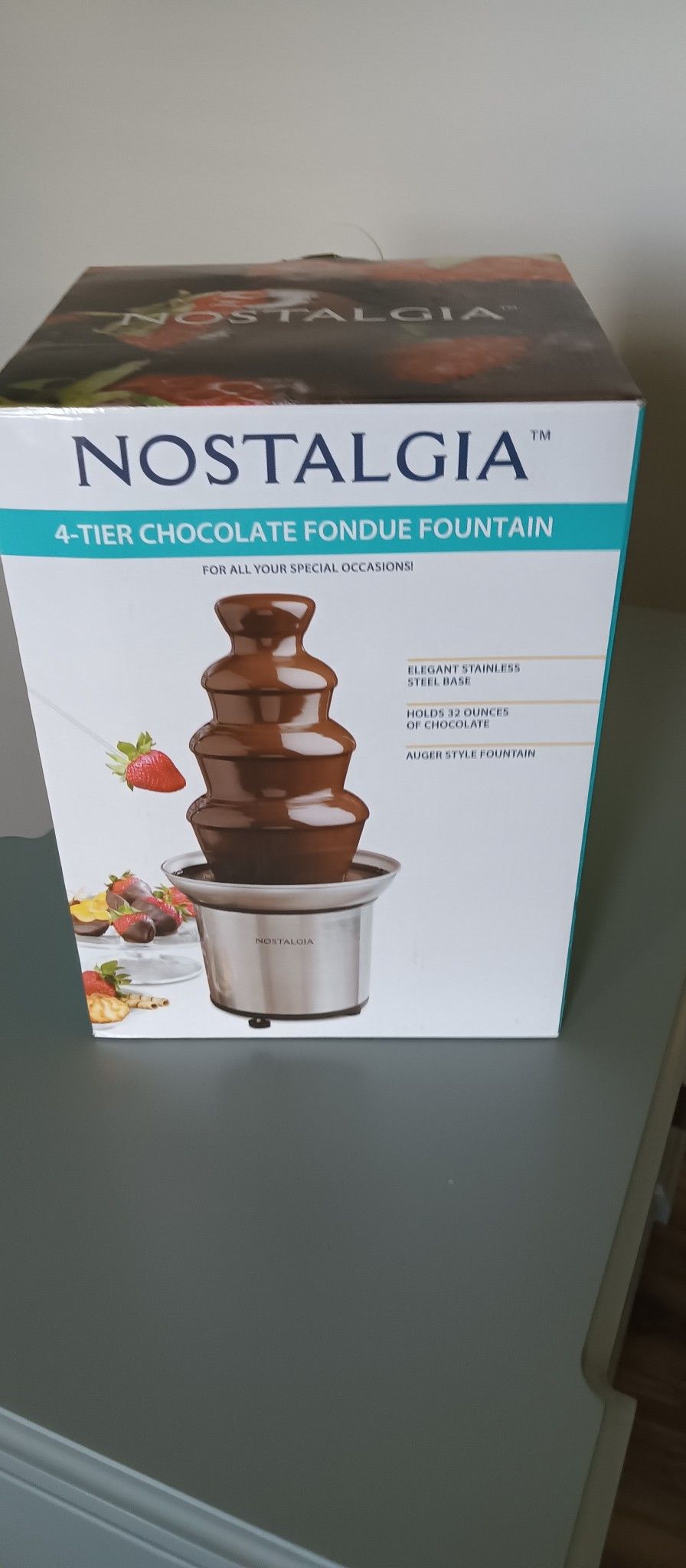 Nostalgia 4 tier chocolate electric fountain with stainless base