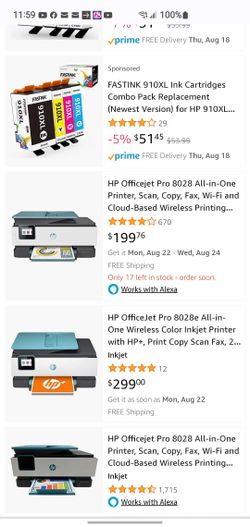 HP Offucejet Pro 8028 + Cartridges B.O