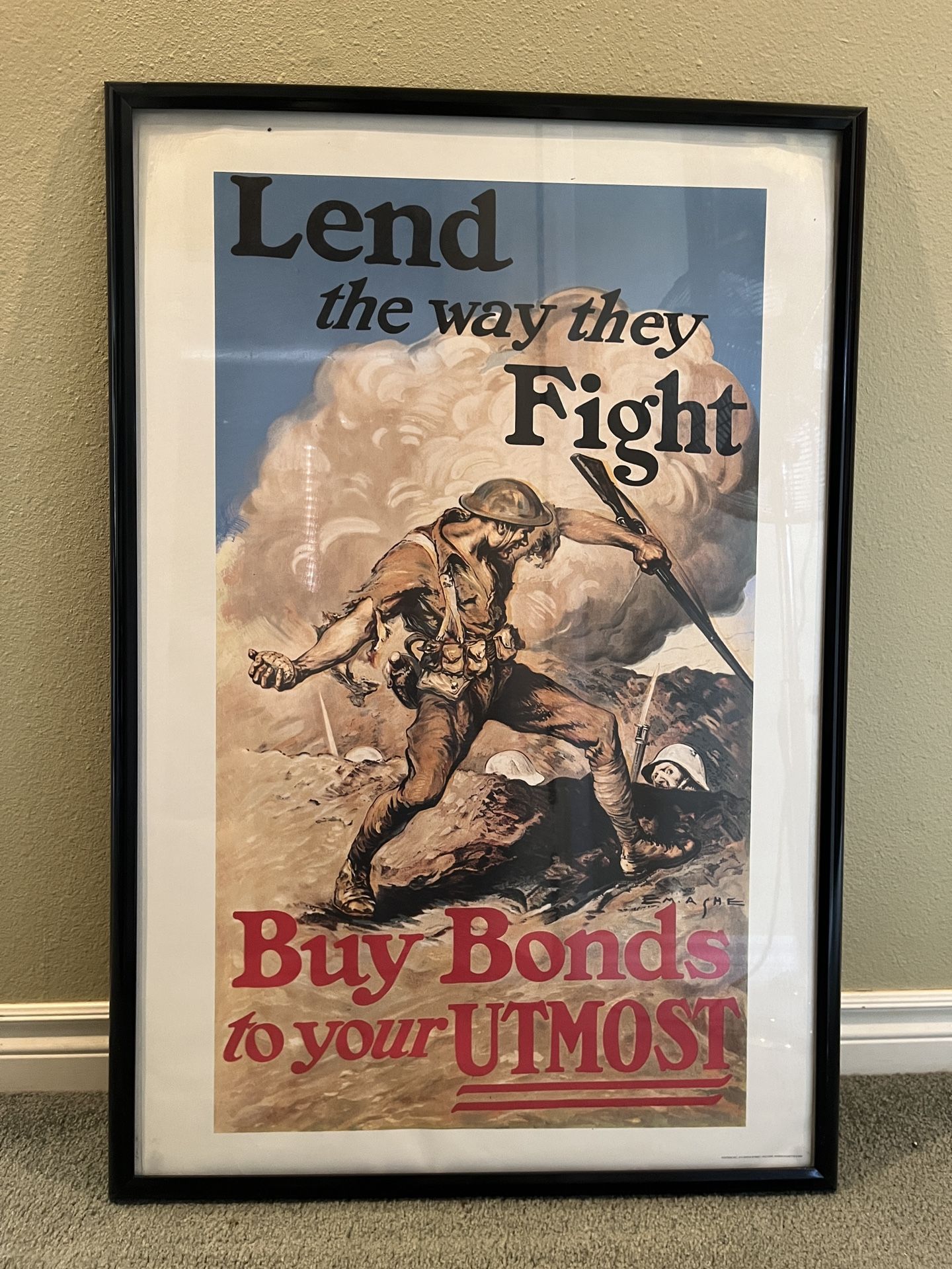 War Poster In Frame