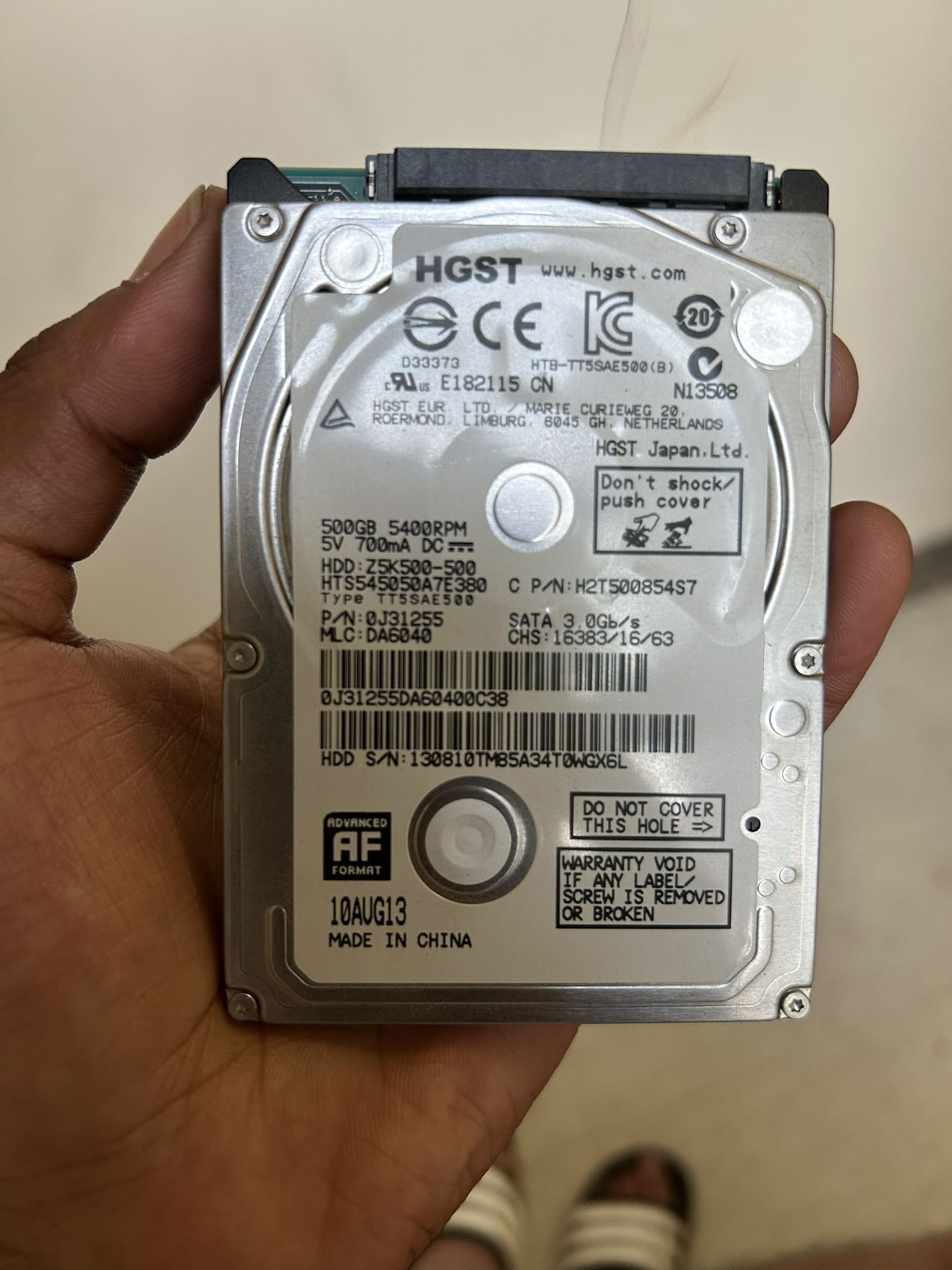 HardDrive(HDD) (HGST)(500GB)
