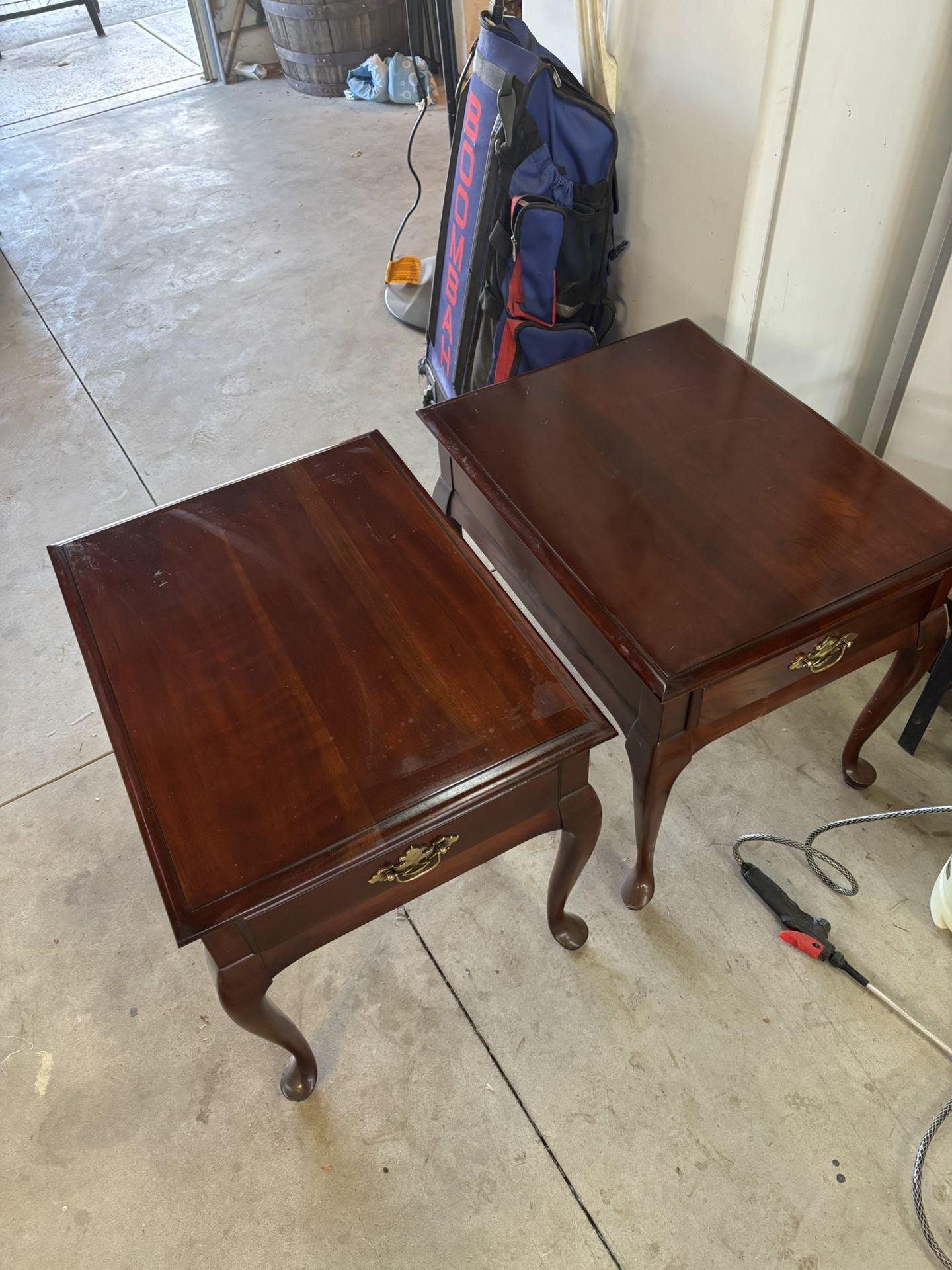 Cherry Wood End Tables
