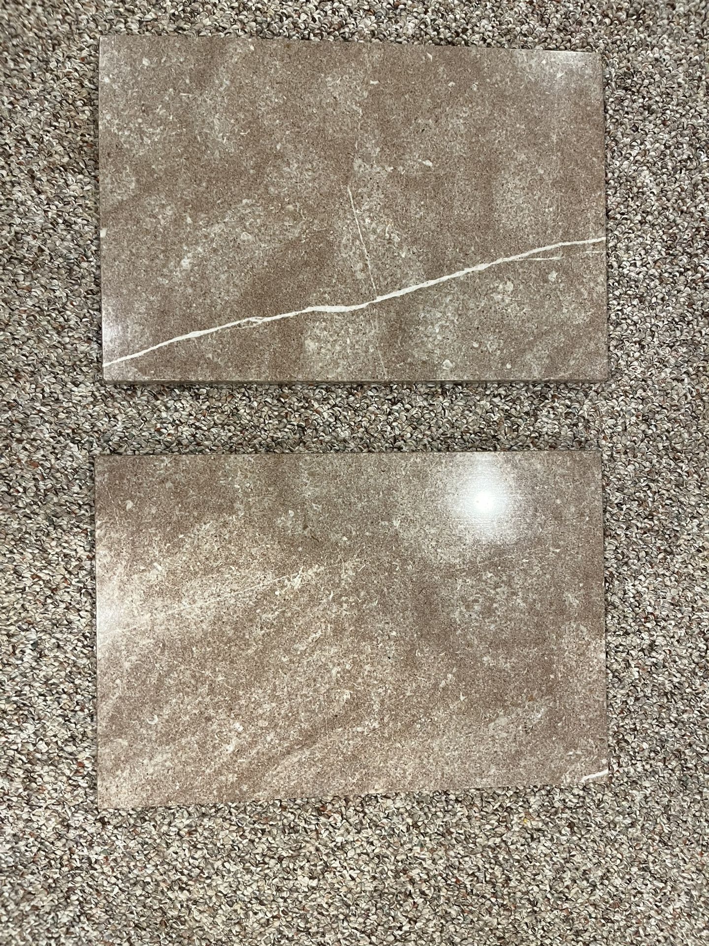 Set of 2 Marble Table Tops / Side Table Tops,  24”x16”
