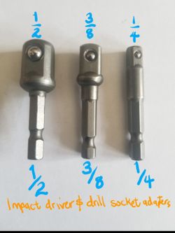 Brand new Socket Adapter Converter Drill Bits Set Hex Shank Extension Impact Driver.
