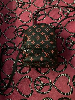 Red and black mini bag pack LV